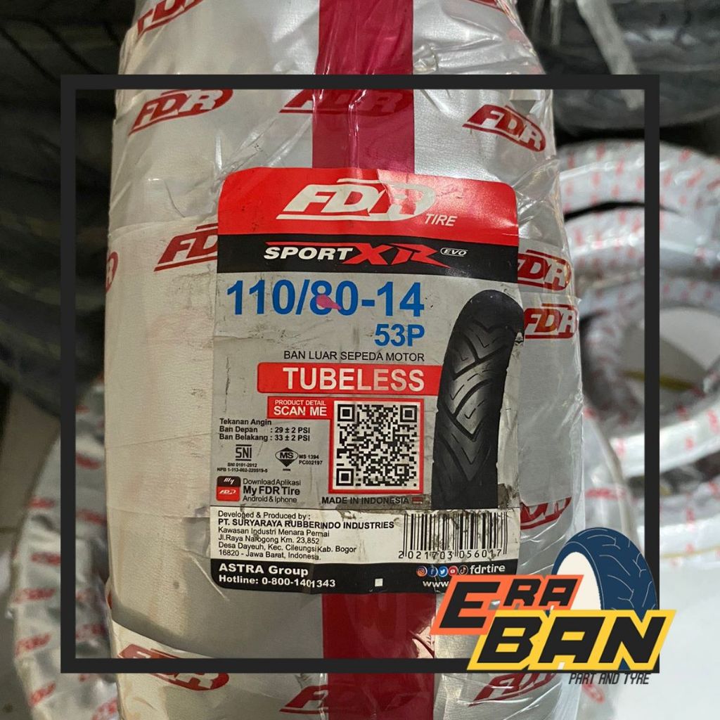BAN LUAR FDR SPORT XR 110 80 RING 14 TUBELESS