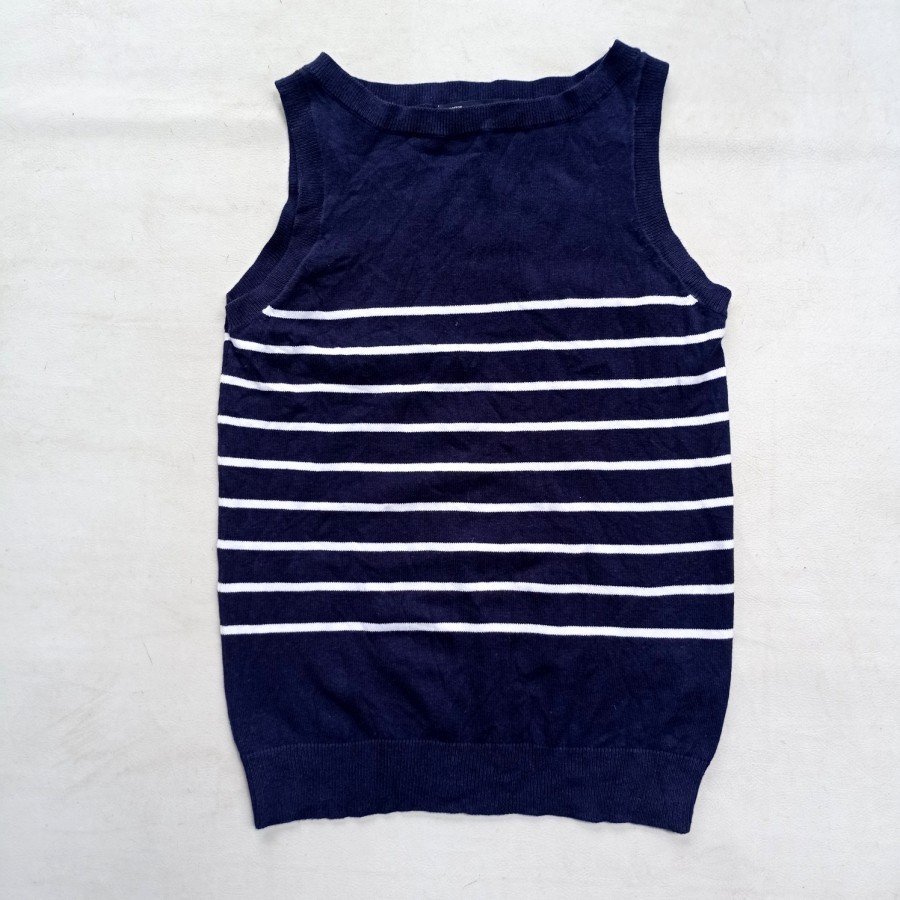 rompi zara knit stripes vest casual