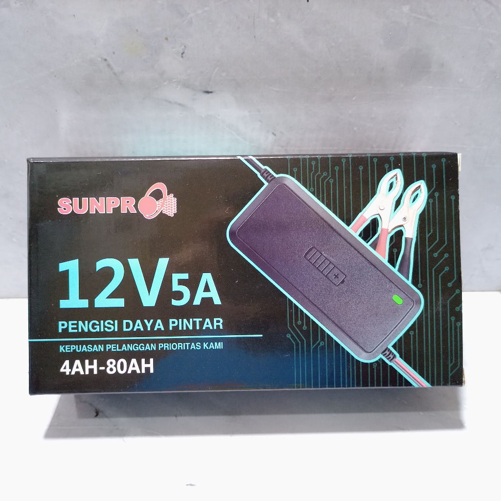 Charger Aki/ Cas Aki Portable Sunpro 12V 5A 12V5A