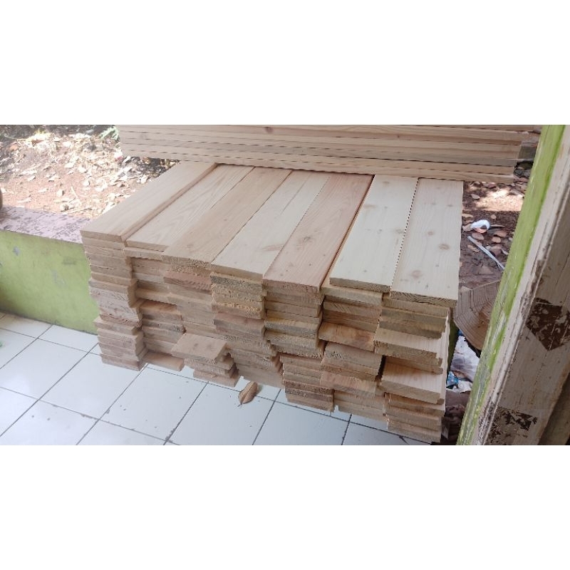 kayu jati belanda mulus eks palet papan jati londo 12x60 cm