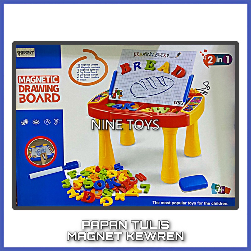 

MAGNETIC LEARNING CASE DRAWING BOARD 2 IN 1/ MAINAN PAPAN TULIS MAGNETIC