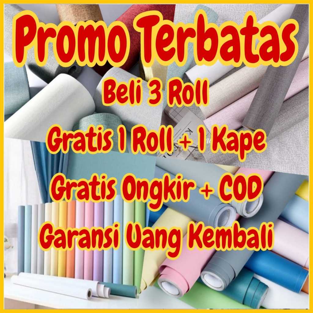 HRY (FreeOngkir) Wallpaper dinding kamar tidur ruang tamu wallpaper dinding 3d MOTIF POLOS EMBOS