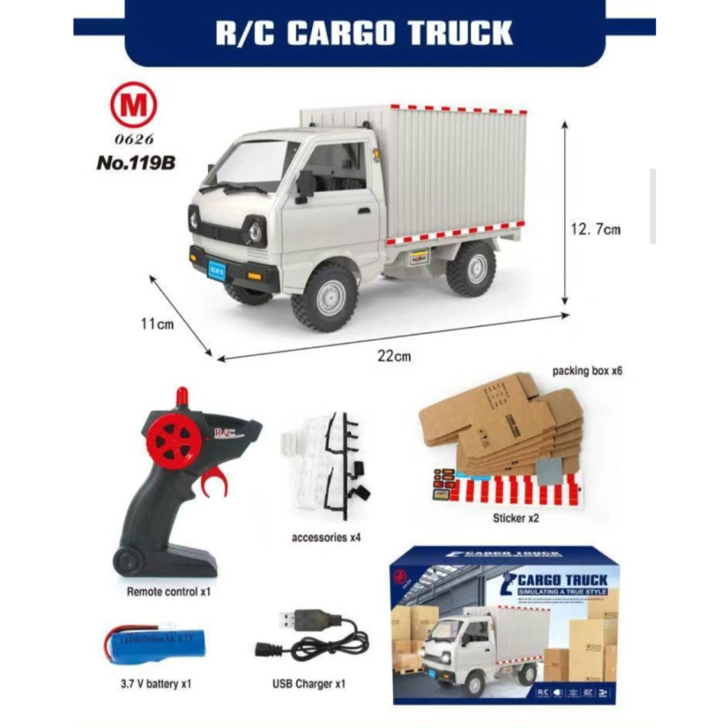 Kargo Truk Mainan Remote Control Carry Retro Jadul | Mobil RC Cargo Truck