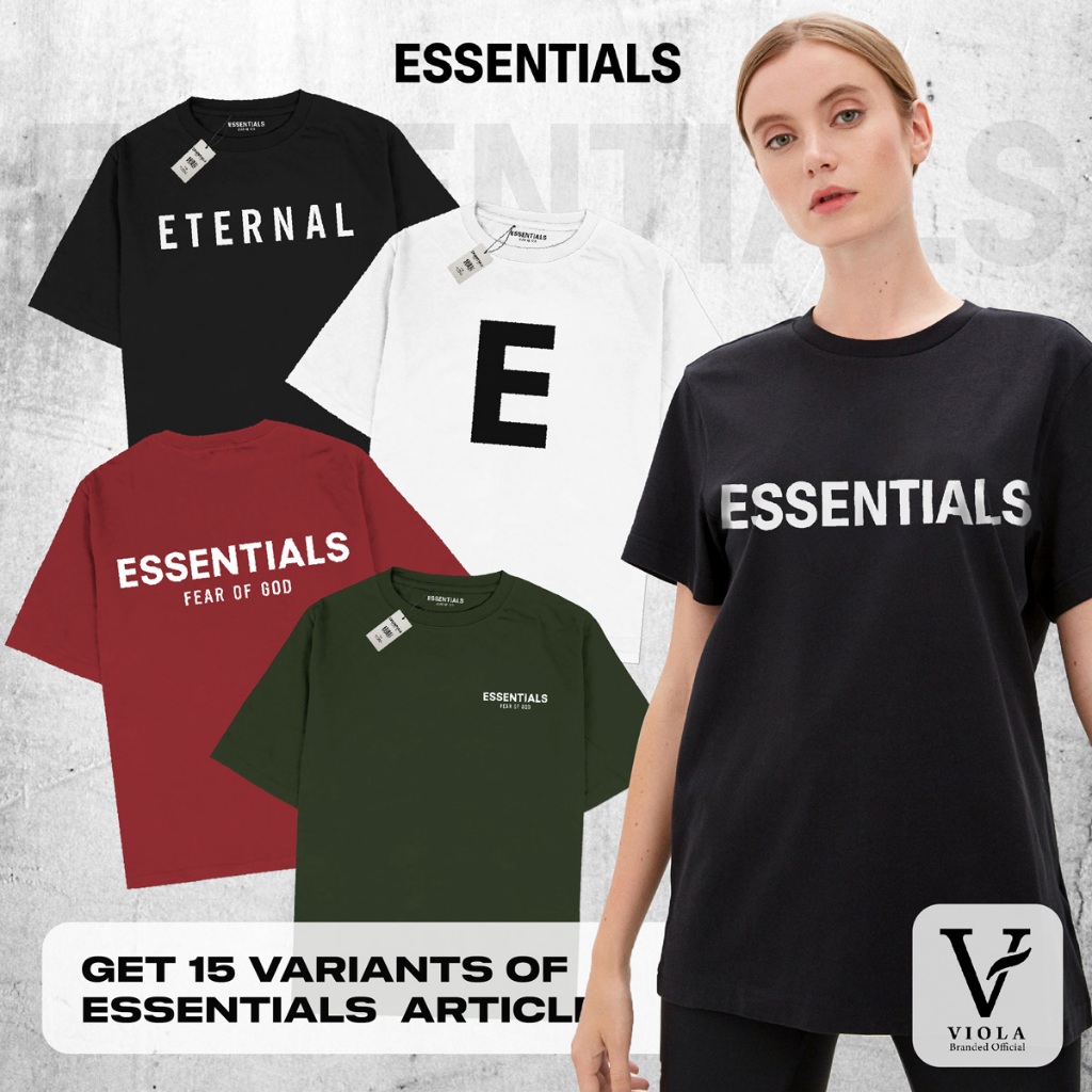 KAOS ESSENTIALS BRANDED MIRROR TSHIRT ORIGINAL TEES UNISEX PREMIUM PRIA WANITA