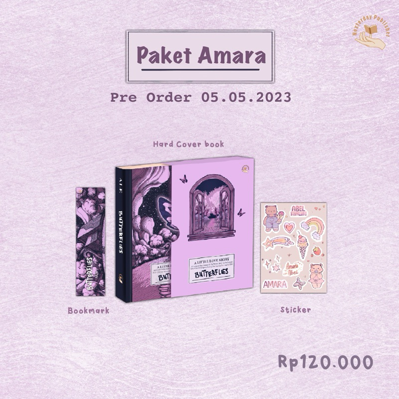 Ready Stock Paket Amara Buku Butterflies | Penulis ALE [ALESACAKES]
