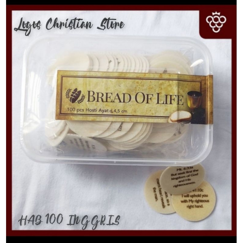 

Roti Ayat Besar Inggris Perjamuan Diameter 4.7 cm Isi 100
