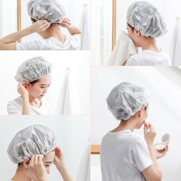 Terupdate CP035 Topi Mandi Penutup Rambut Masak Tahan Air Shower Cap Bathing Hat
