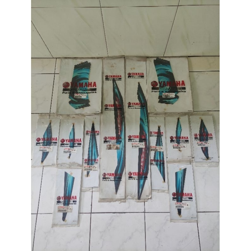 striping stiker grafik fullset mio soul lama warna hitam tahun 2007-2008 original yamaha
