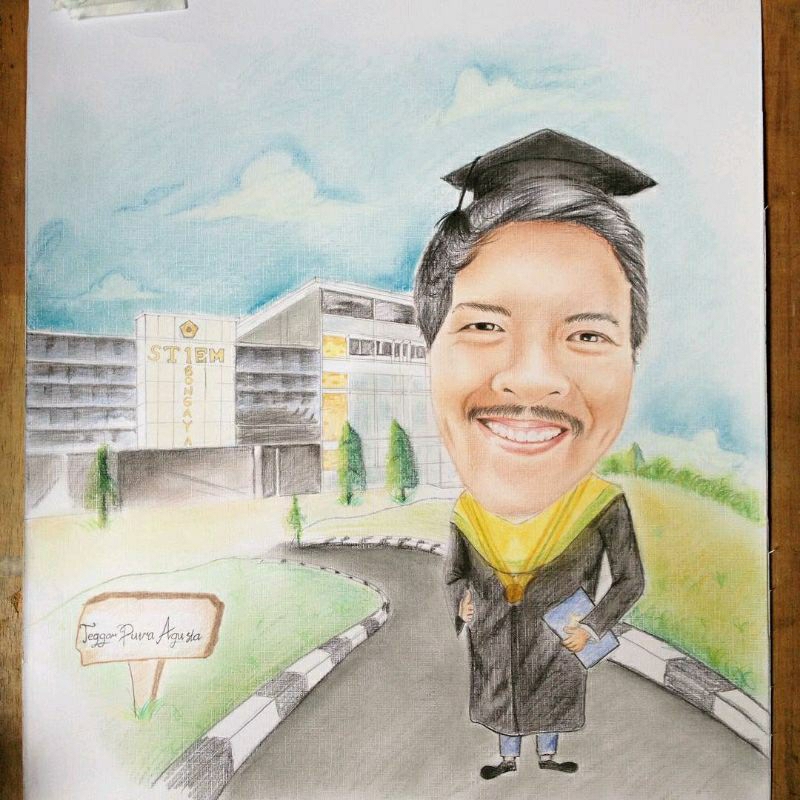 

karikatur / hadiah wisuda / costum lukisan