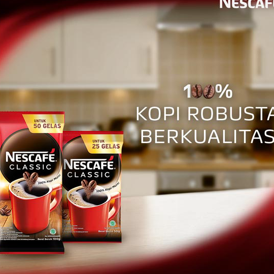 

☊✵ NESCAFE CLASSIC Kopi Instan Sachet Bag 90gr