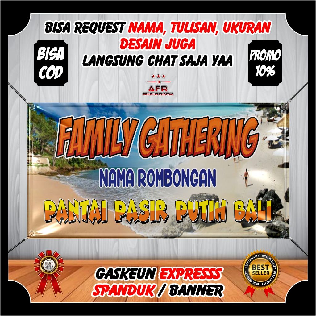 Spanduk Banner Family Gathering Banner Family Gathering Custom Desain - Spanduk Backdrop Baligo Fami