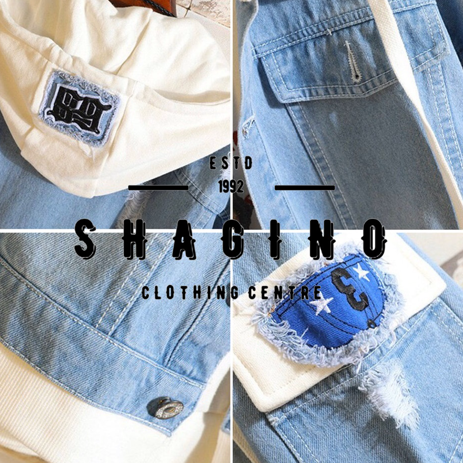 PROMO Shagino | Jaket Jeans Oversize / Jaket Jeans Oversize Sobek / Jaket Jeans Oversize Bordir / Ja