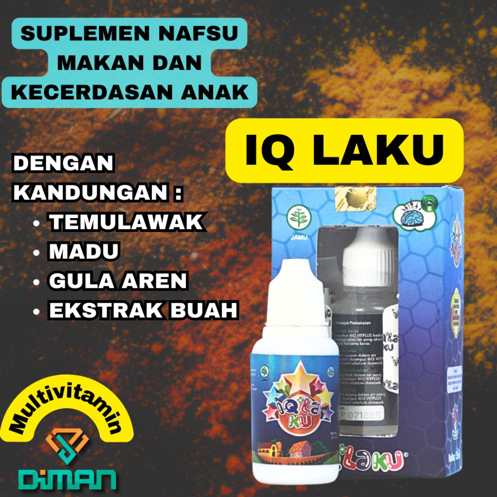 iq laku - multivitamin/suplemen penambah nafsu makan dan kecerdasan anak, herbal murni