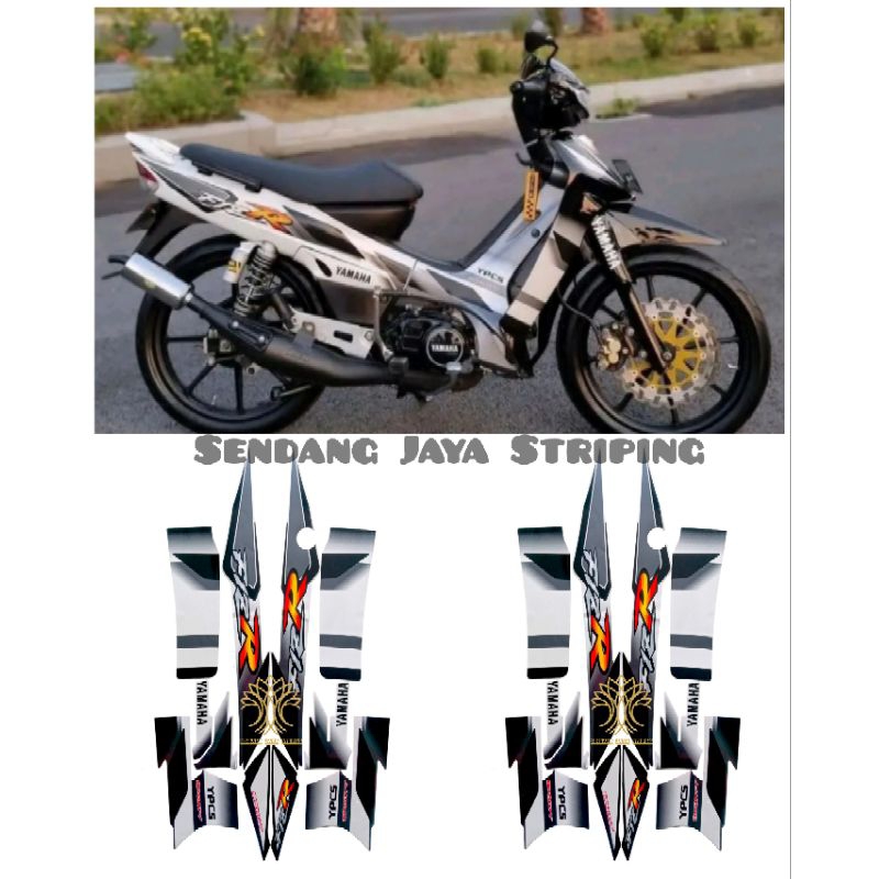 Stiker Striping Lis Les Motor Yamaha Fiz R 2002 Hitam Standar