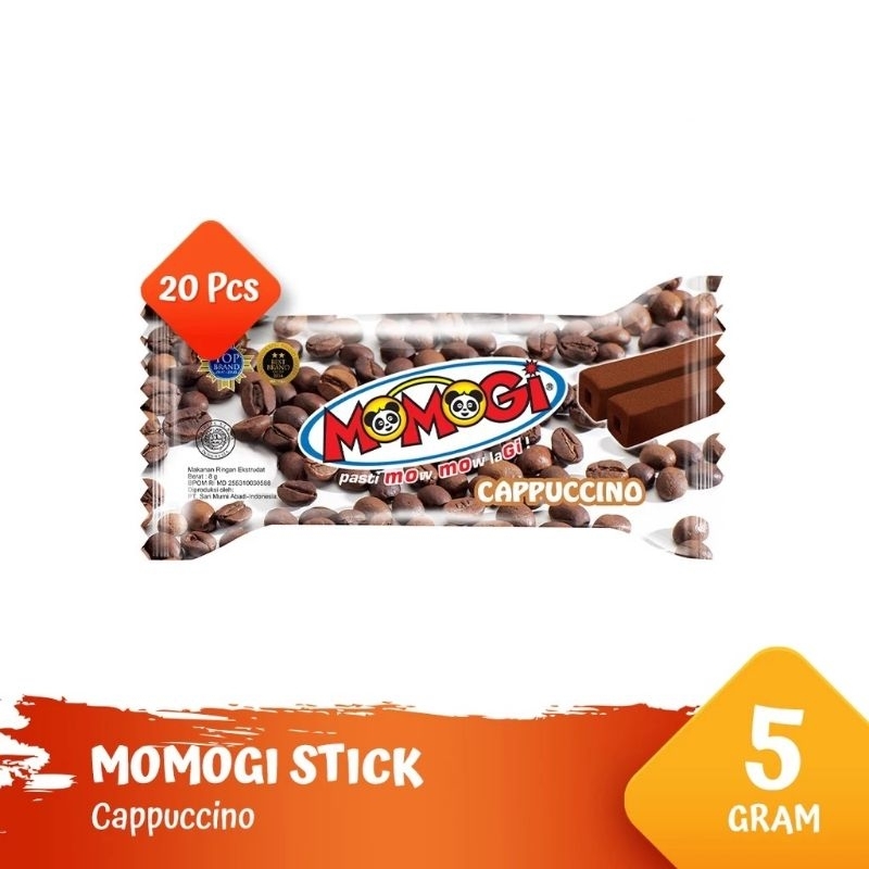 

Momogi Stick Snack Makanan Ringan 5gr Cappucino - (1box @ 20pcs)