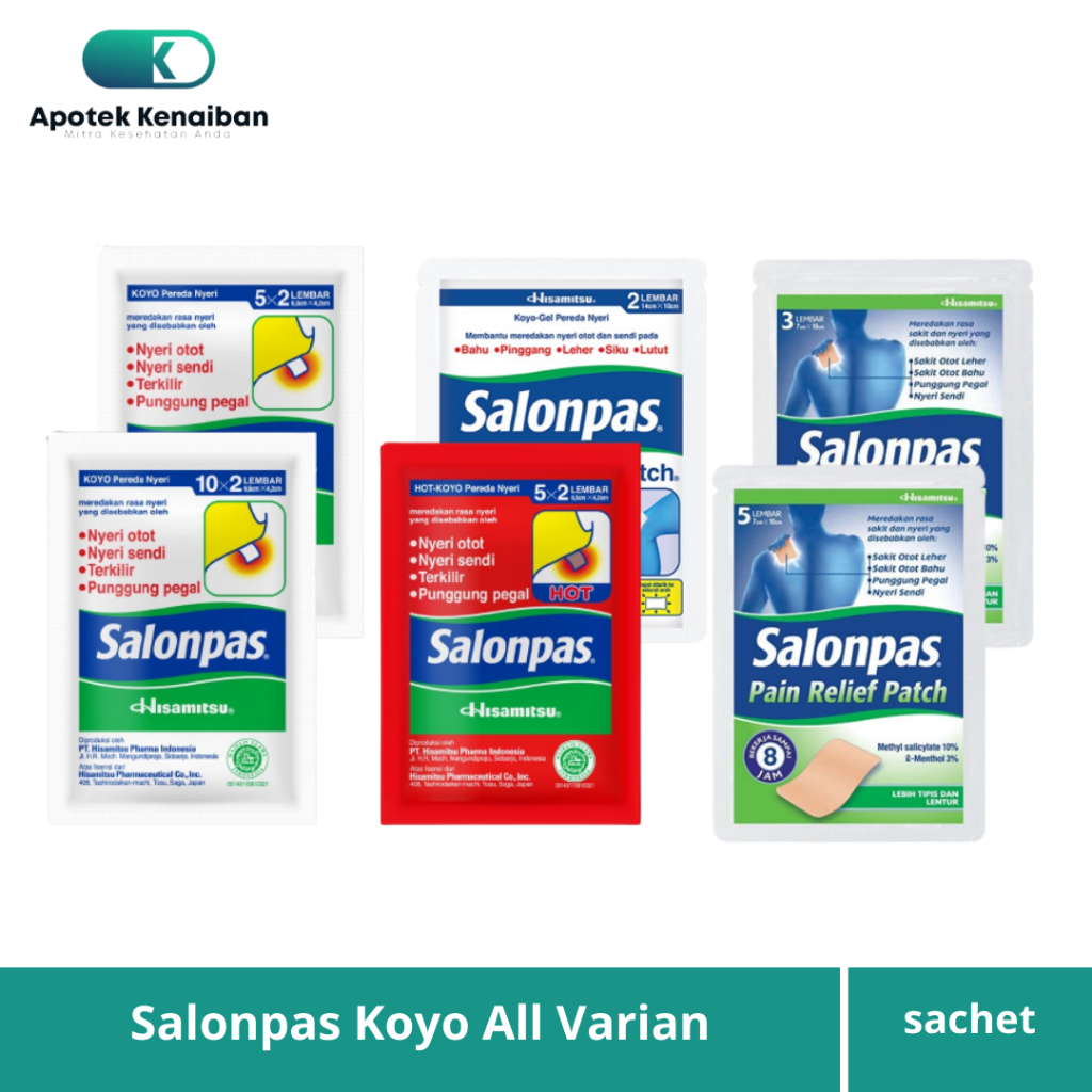 SALONPAS KOYO BIRU / SALONPAS PAIN RELIEF / SALONPAS HOT / SALONPAS GEL PATCH - SACHET