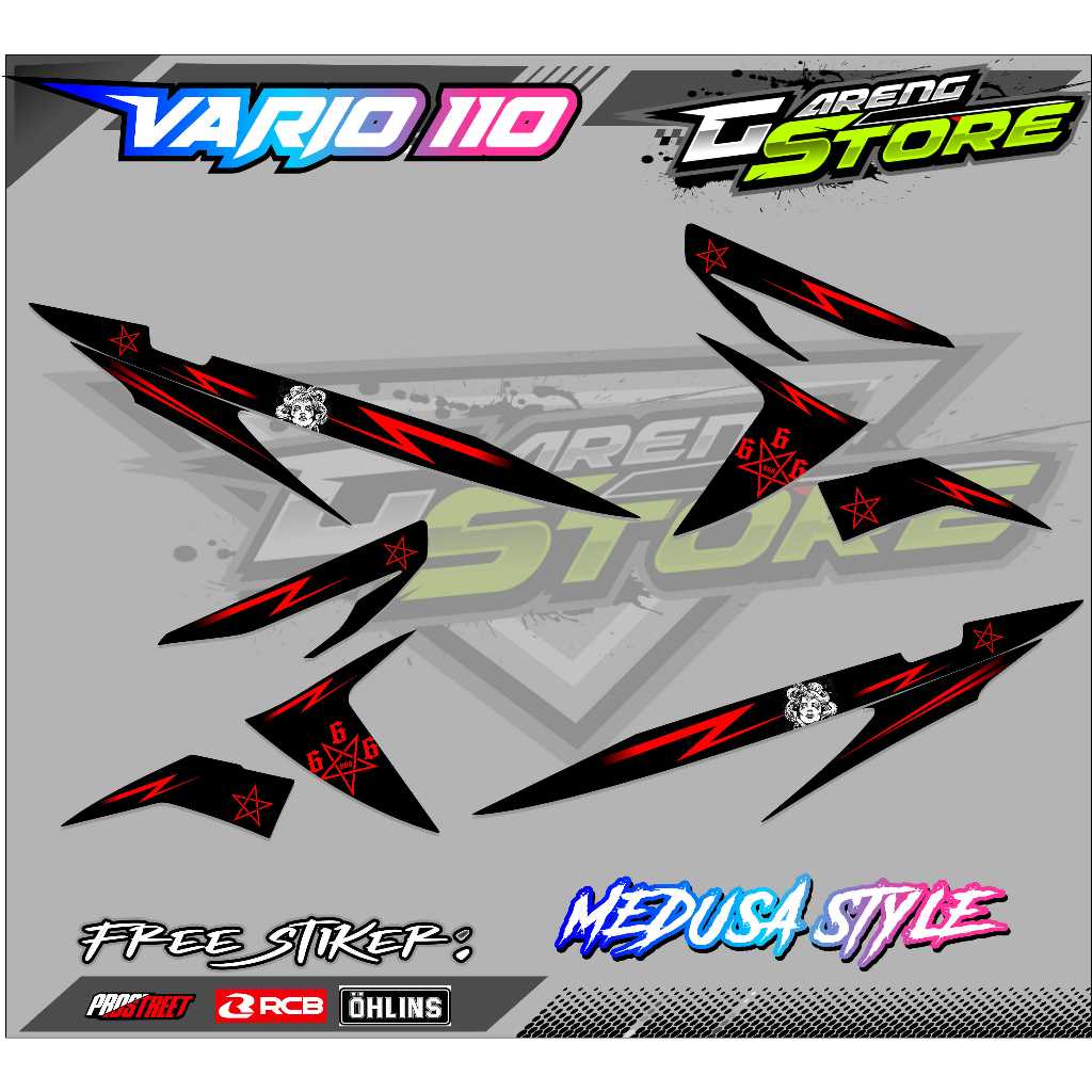 STRIPING VARIASI MOTOR VARIO 110 / STICKER LIST MOTOR HONDA VARIO 110
