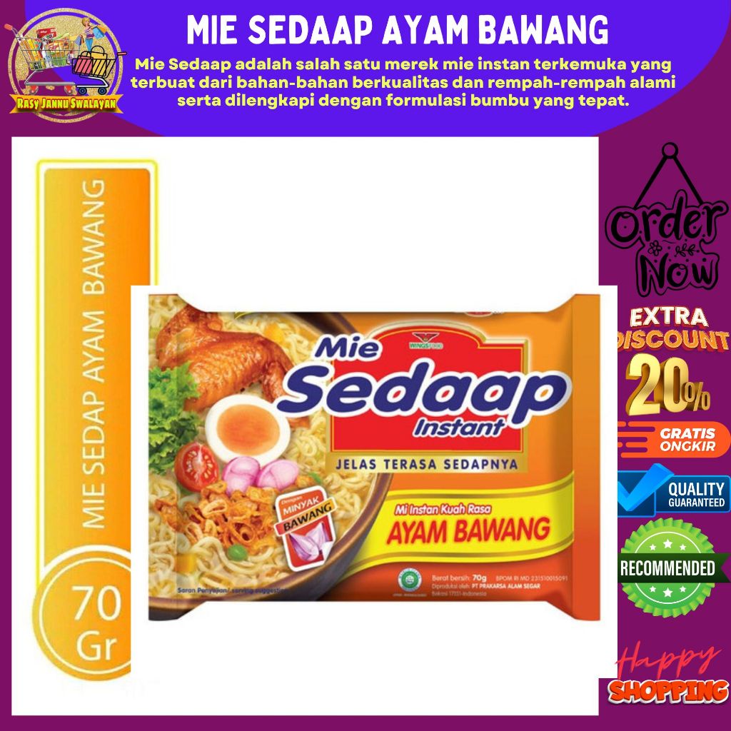 

Mie Sedaap Ayam Bawang 70gr