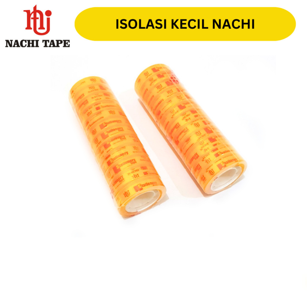 

Isolasi / Selotip Kecil Merk Nachi 1/2" x 25yards / STATIONERY TAPE KECIL NACHI 1/2" x 25yard