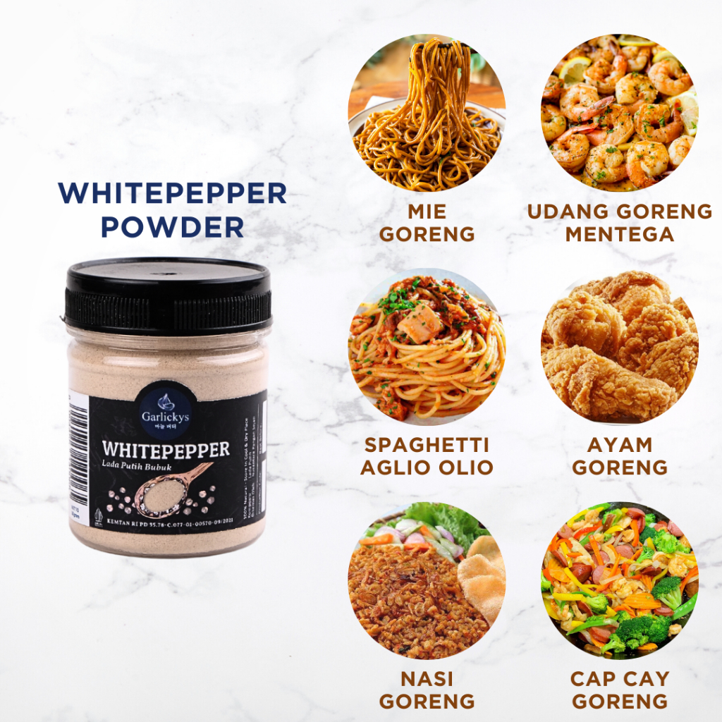 

Lada Putih Bubuk / Merica Putih Bubuk / White Pepper Powder Premium