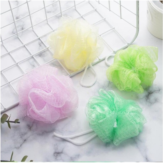 SPONS JARING MANDI - SHOWER PUFF MINI -  SPONS JARING WARNA UNTUK MANDI