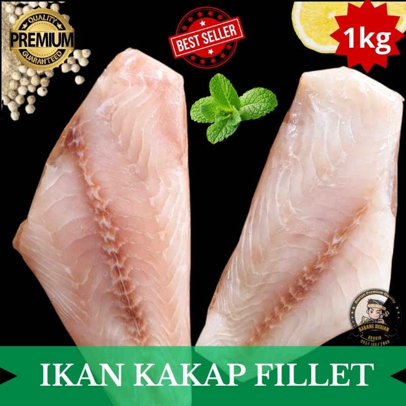 

IKAN KAKAP FILLET PREMIUM 1KG FROZEN/IKAN BARRAMUMDI PREMIUM 1KG TANPA KULIT TANPA DURI 1KG