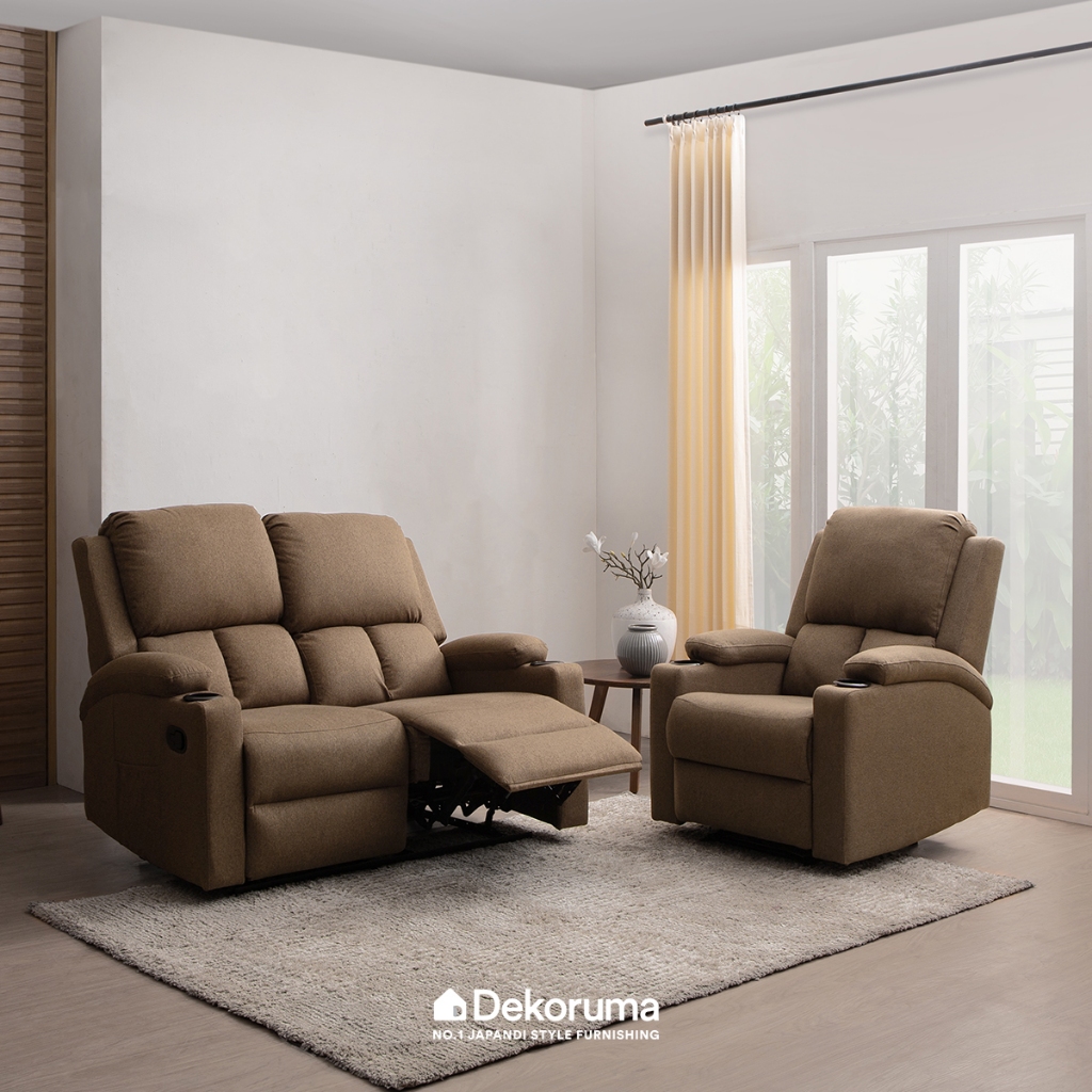 Dekoruma HASHI Sofa Recliner / Sofa Santai / Sofa Kain Adjustable