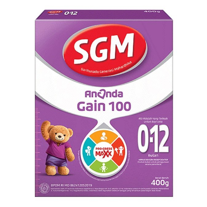 

SGM Ananda Gain 100 0-12 Bulan Susu Bubuk 400 g