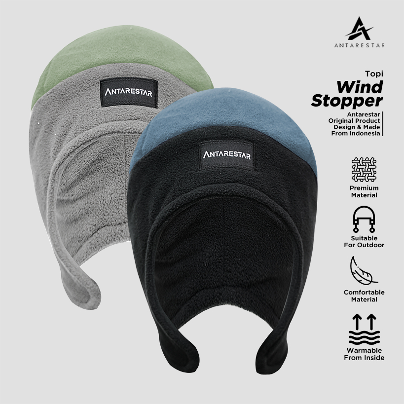 Topi Kupluk Pria Wanita Antarestar Topi Windstopper Series