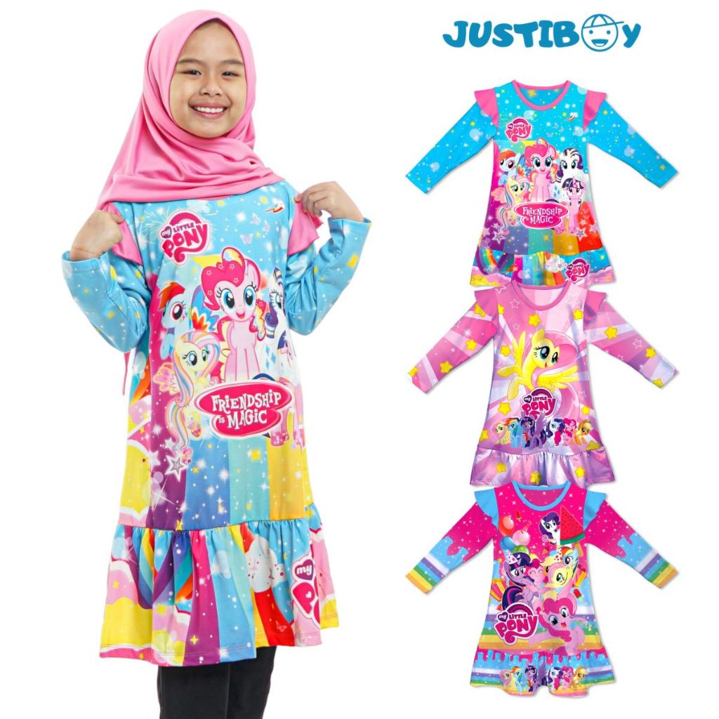 Baju Anak Perempuan My Little Pony / Tunik Anak Cewek Pony Lengan Panjang Umur 3 - 10 Tahun [FIONA]