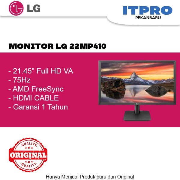 LG 22MP410 MONITOR 22INCH FHD IPS 75HZ