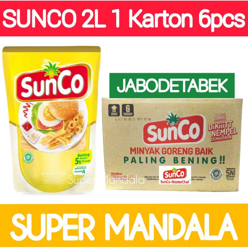 

Minyak Goreng Sunco 2L / 1 Karton/ isi 6pcs Jabodetabek