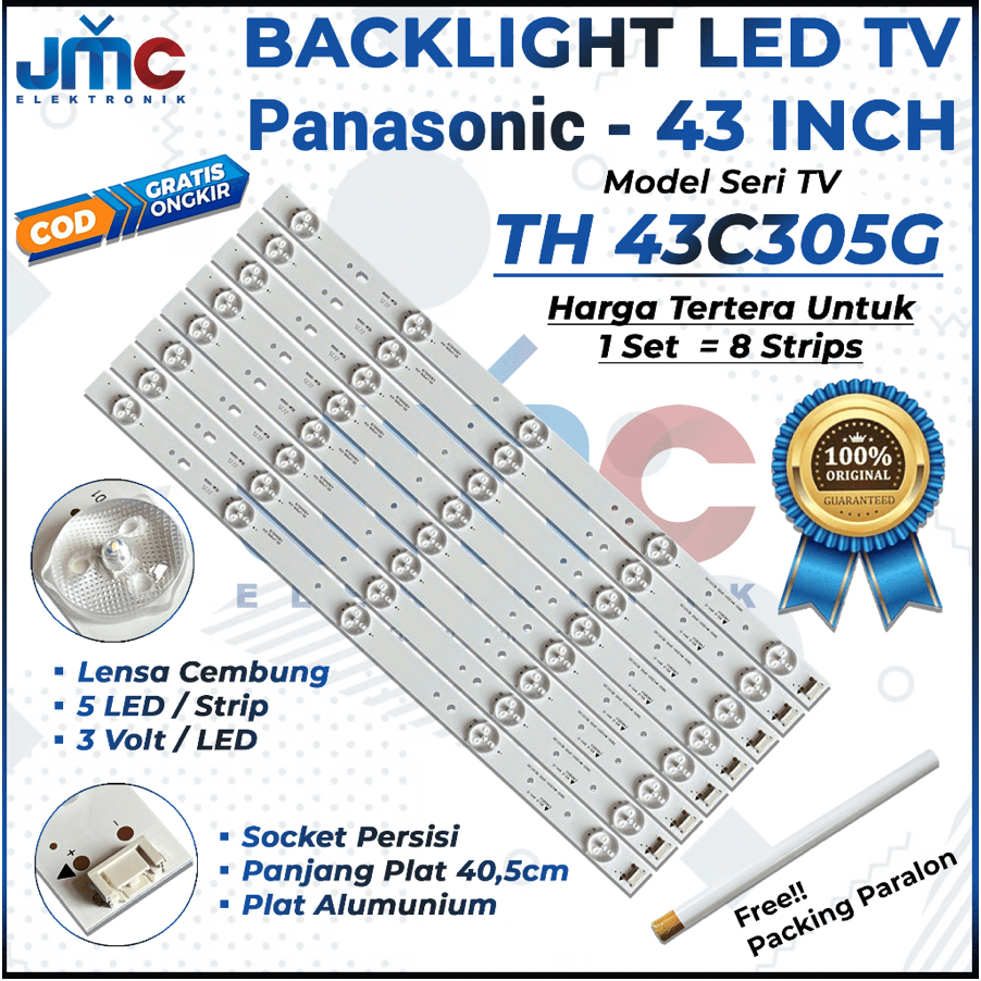 BACKLIGHT TV LED PANASONIC 43 INCH TH-43C305G TH43C305G 43C305G 43C305 LAMPU BL 43 IN