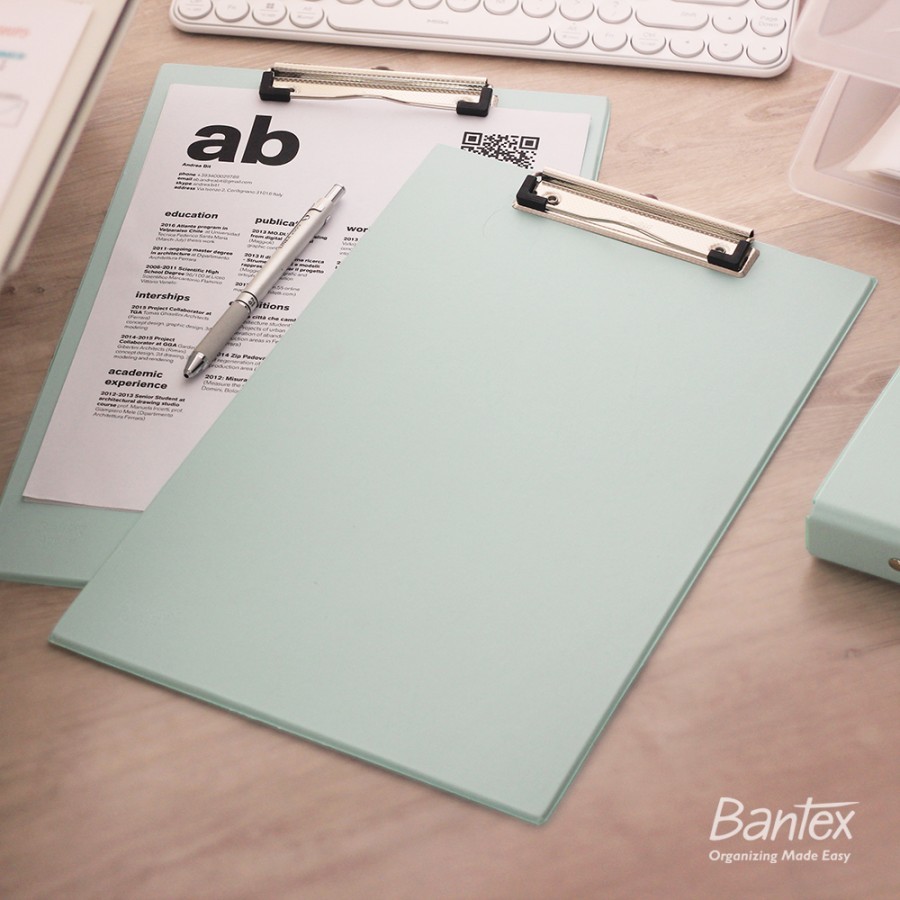 

Bantex Clipboard / Papan Jalan / Papan Ujian F4 Folio Cool Aqua