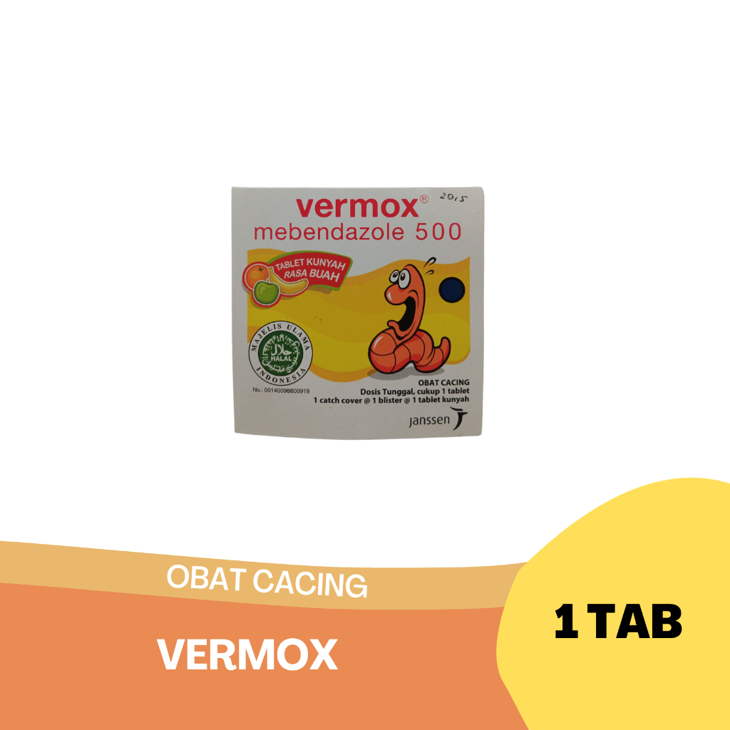 Vermox obat cacing 1 strip