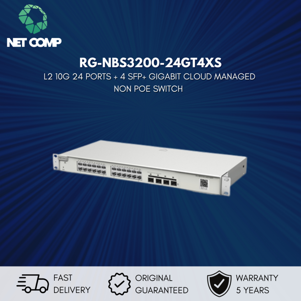 RG-NBS3200-24GT4XS RUIJIE REYEE 24 Port + 4 SFP+ L2 10G GIGABIT SWITCH 24-Port 10G L2 Managed Switch