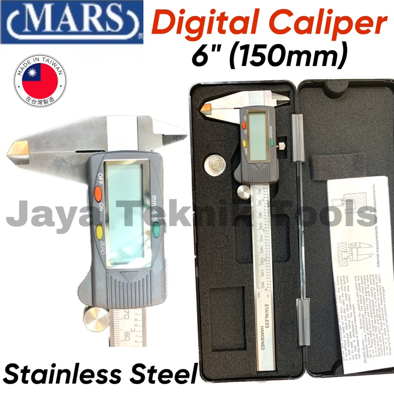 Sigmat Digital Mars 6" inch 150mm Mars Taiwan Caliper Stainless Steel Jangka Sorong