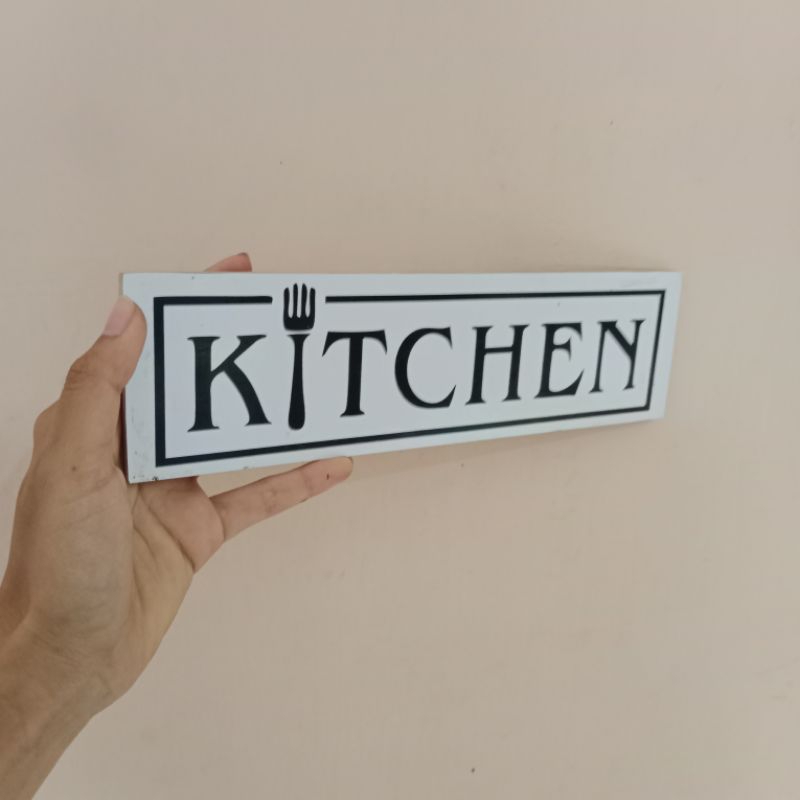 dekorasi dinding tempel aesthetic tulisan kitchen