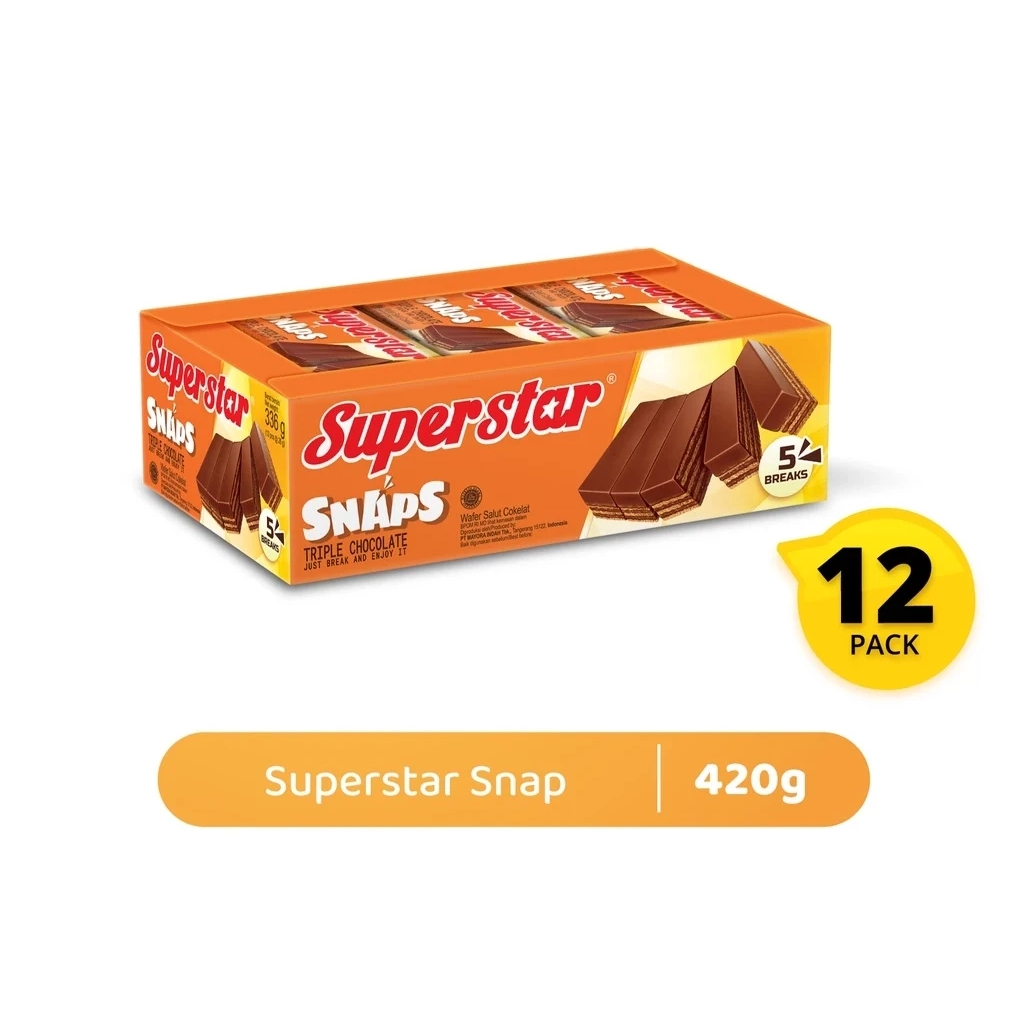 

SUPER STAR SNAPS 1BOX ISI 12 PCS / 28G