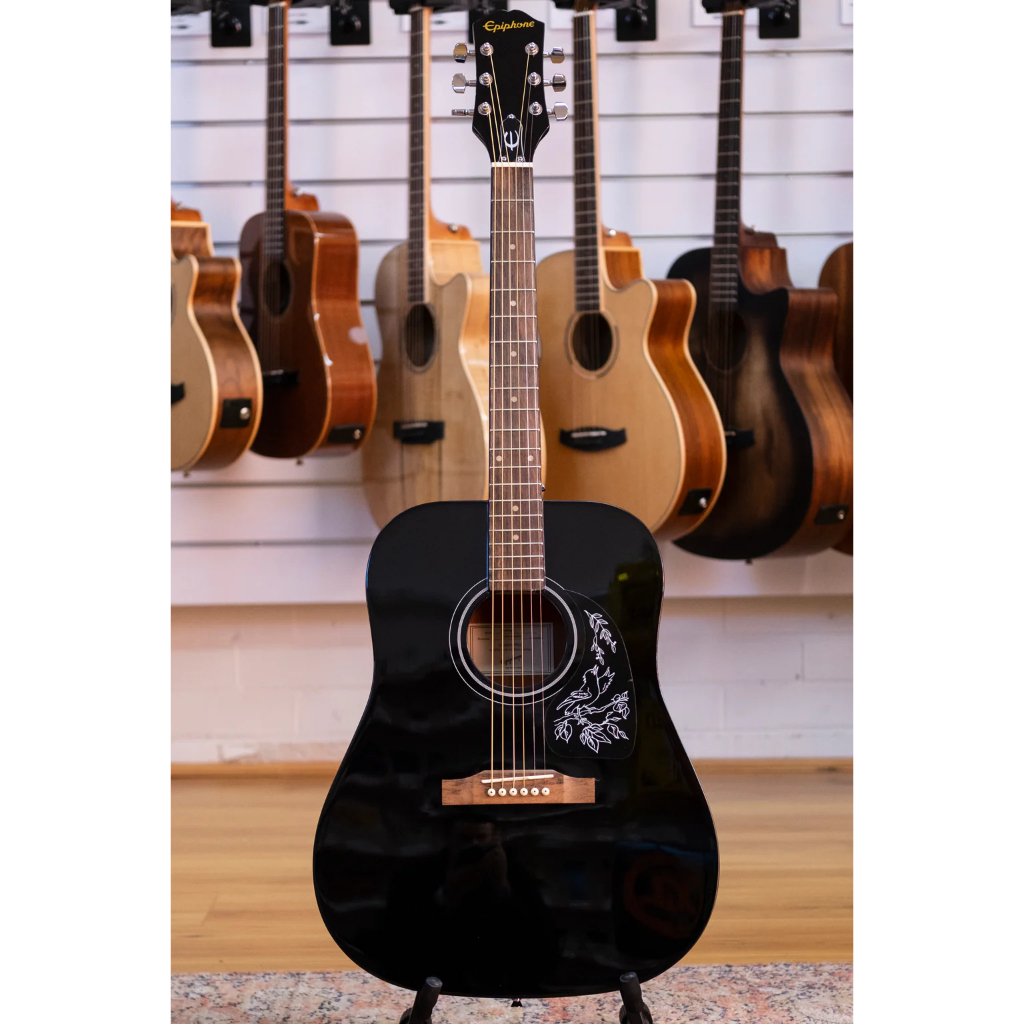 Epiphone Starling ORIGINAL Square Shoulder Ebony Acoustic Gitar Akustik