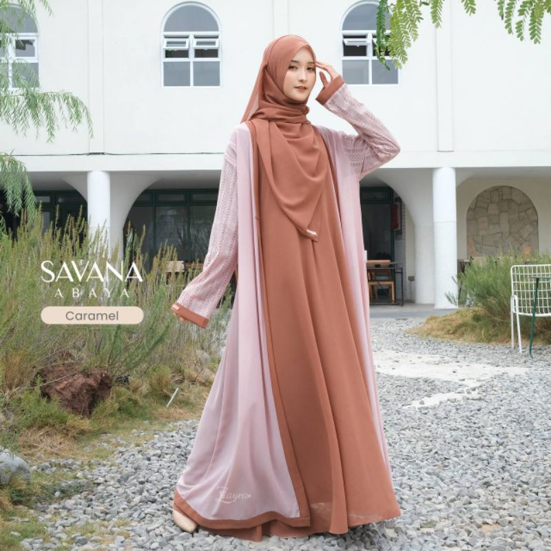 Savana Abaya (Gamis + Outer) by Zayra Hijab| Abaya Turki|Abaya Arab