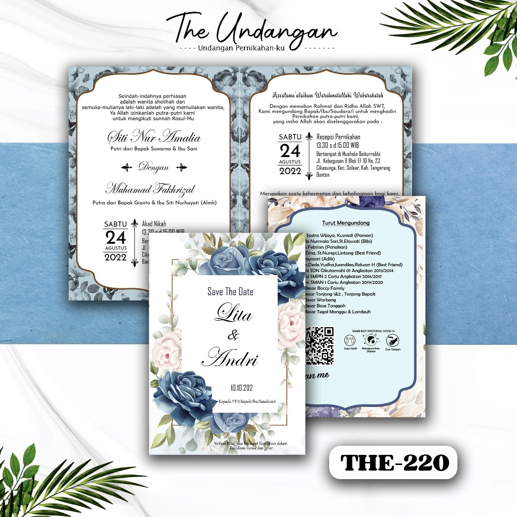 Undangan Pernikahan BC TIK 150 GSM Murah Elegan Rustic Termurah The Undangan THE220
