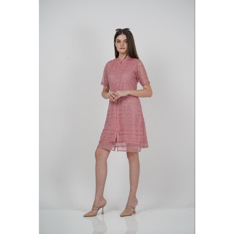 COD Dress Brukat Natalia | Dress Jumbo Fit Ld 120 cm | Dress Natal | Dress Pesta Wanita | Baju Natal