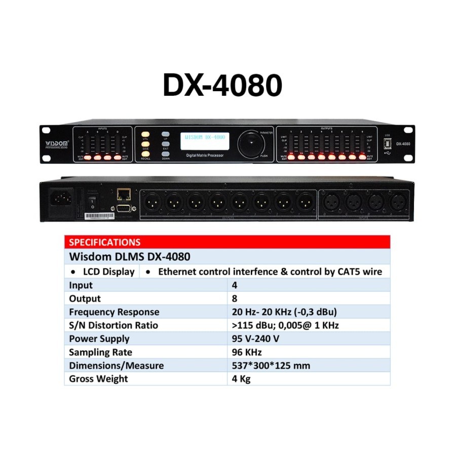 SPEAKER MANAGEMENT WISDOM DX4080 DLMS WISDOM DX 4080 ORIGINAL