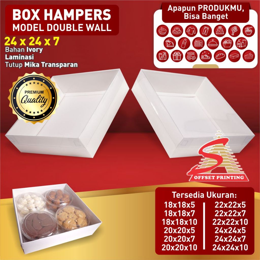 

(P) 24 x 24 x 7 Box dus kemasan Pudding/Spiku/Marmer cake/cake/lapis legit