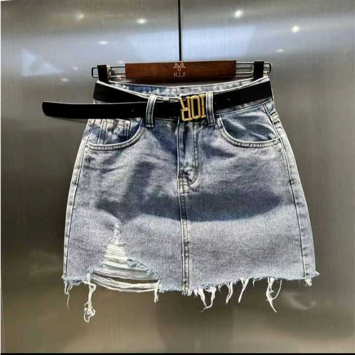(GRATIS ONGKIR ) Rok Jeans pendek wanita rok aline korean style