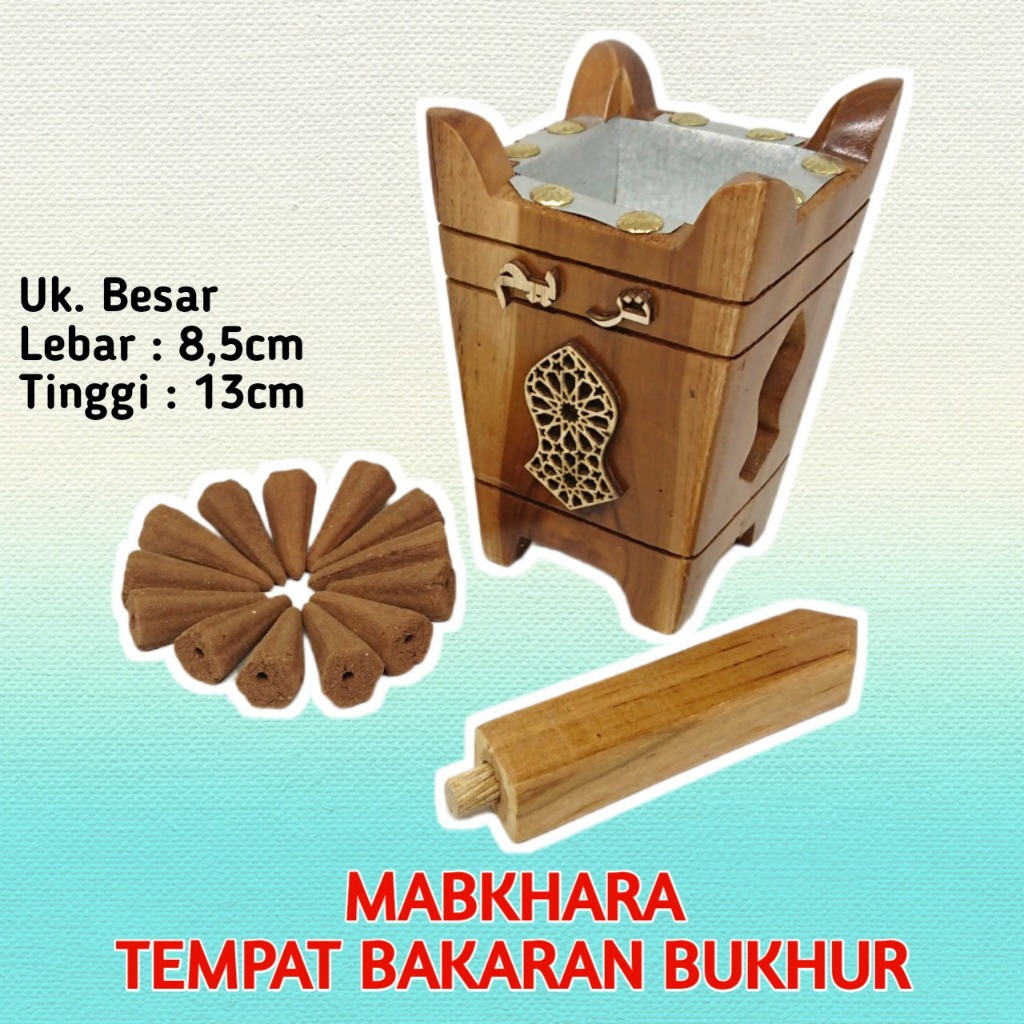Perapen Kayu Jati Mabkhara / Prapen Kayu Ukuran Mini / Tempat Dupa / Tempat Pembakaran Bukhur Mabkha