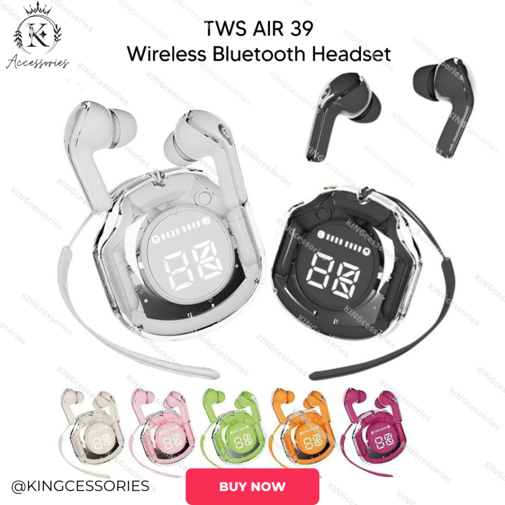 TWS EarPods HEADSET BLUETOOTH TWS AIR39 ORI SUARA JERNIH  ORI 100