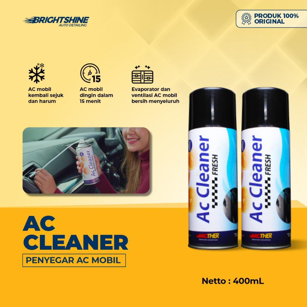 Pembersih Kisi - Kisi AC dan Evaporator Mobil ORI Brightshine AC Cleaner