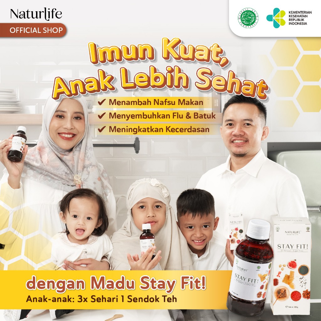 

Premium Madu Penambah Nafsu Makan Anak & Vitamin Daya Tahan Tubuh Anak - Stay Fit dari Naturlife
